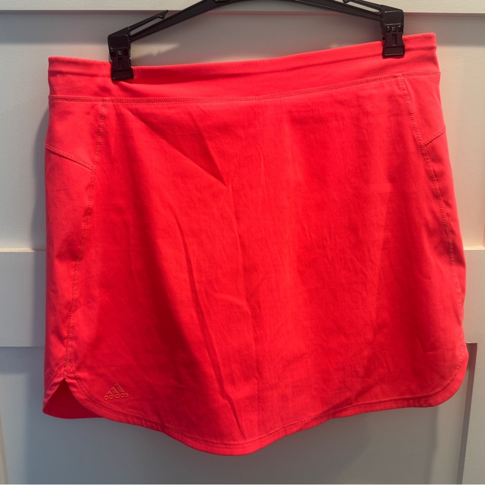 Adidas Neon Red Golf Skirt